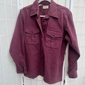 L.L. Bean Plum Chamois Cloth Shirt